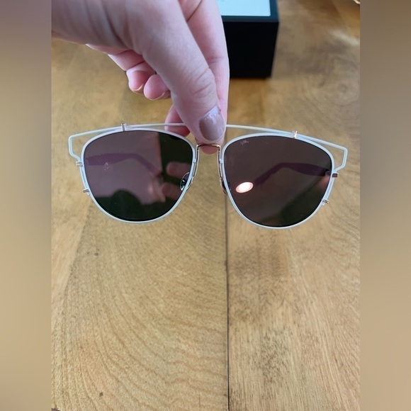 New White & Pink Dior Technologic Reflective Mirrored Sunglasses New - Picture 5 of 9